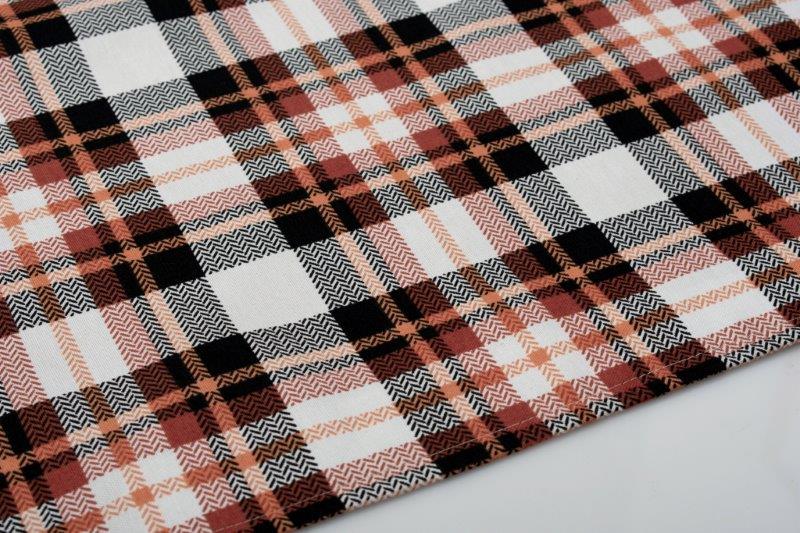 Καρές Εμπριμέ Polycotton Αλέκιαστος 90x90εκ. Tartan 492 Orange DimCol (Χρώμα: Πορτοκαλί, Ύφασμα: 70% Βαμβάκι-30% Polyester) - DimCol - 1932981112049275